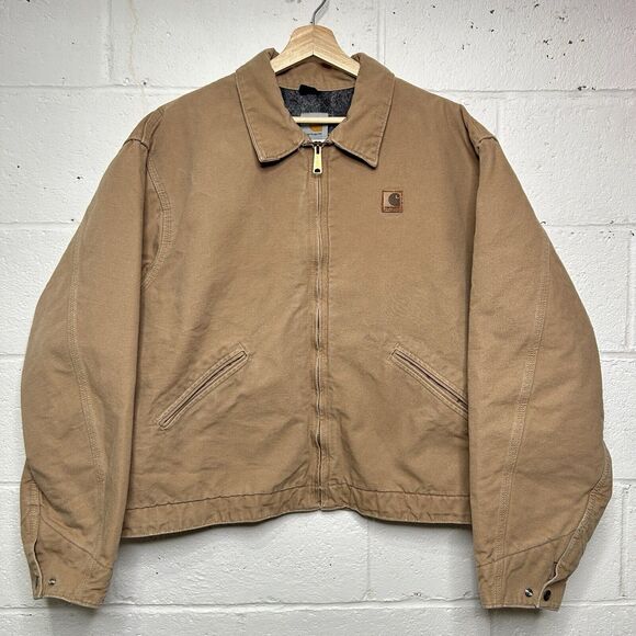 Vintage Carhartt Blanket-Lined Detroit Jacket “Saddle Brown”